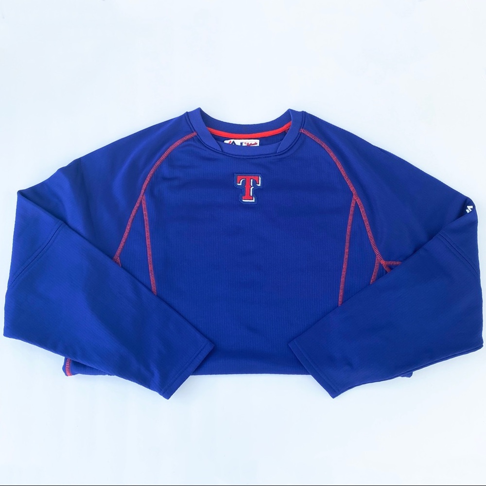 Men's Texas Rangers Majestic sweatshirt.